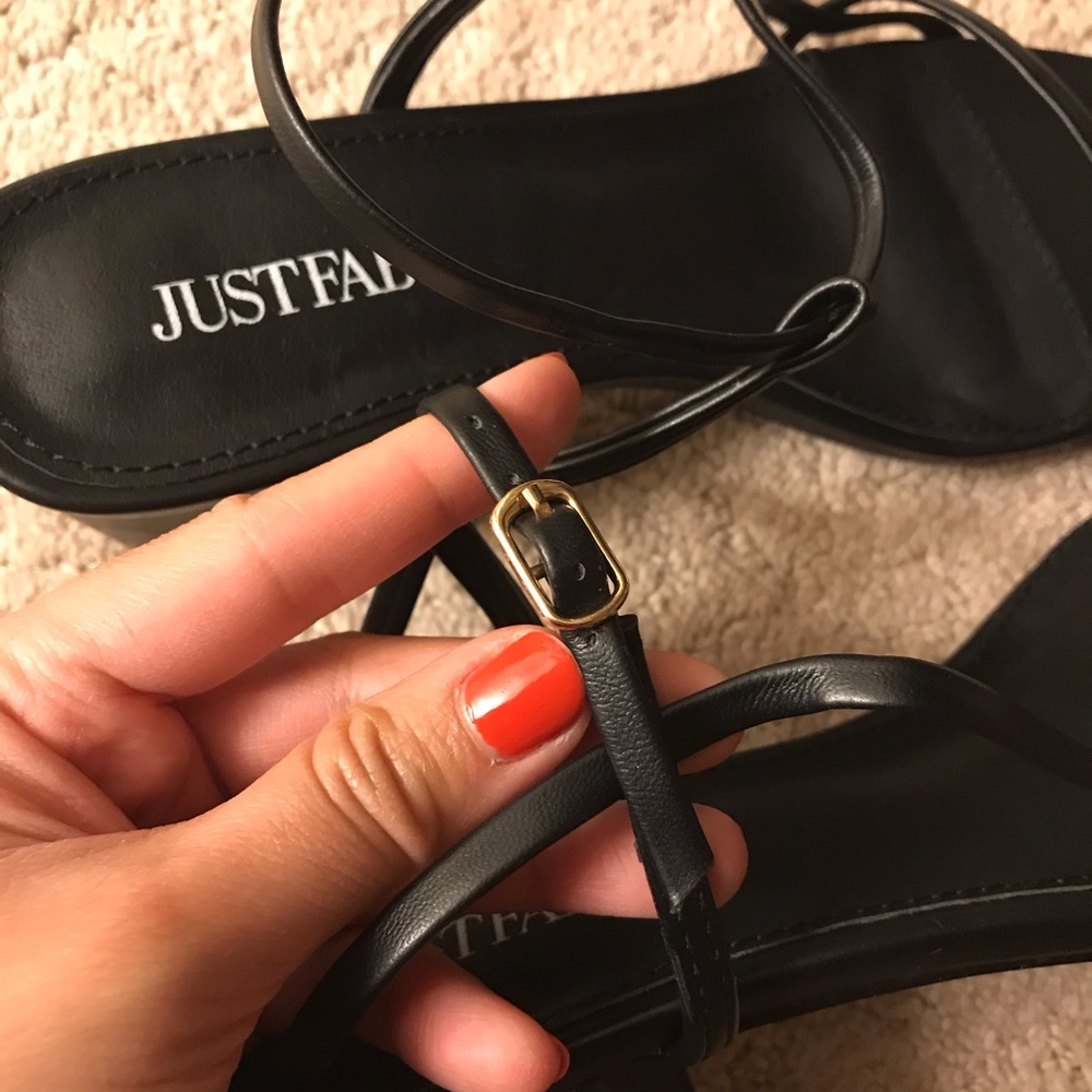 JustFab Size 6.5 Black Elexi Dress Sandals - Picture 9 of 10